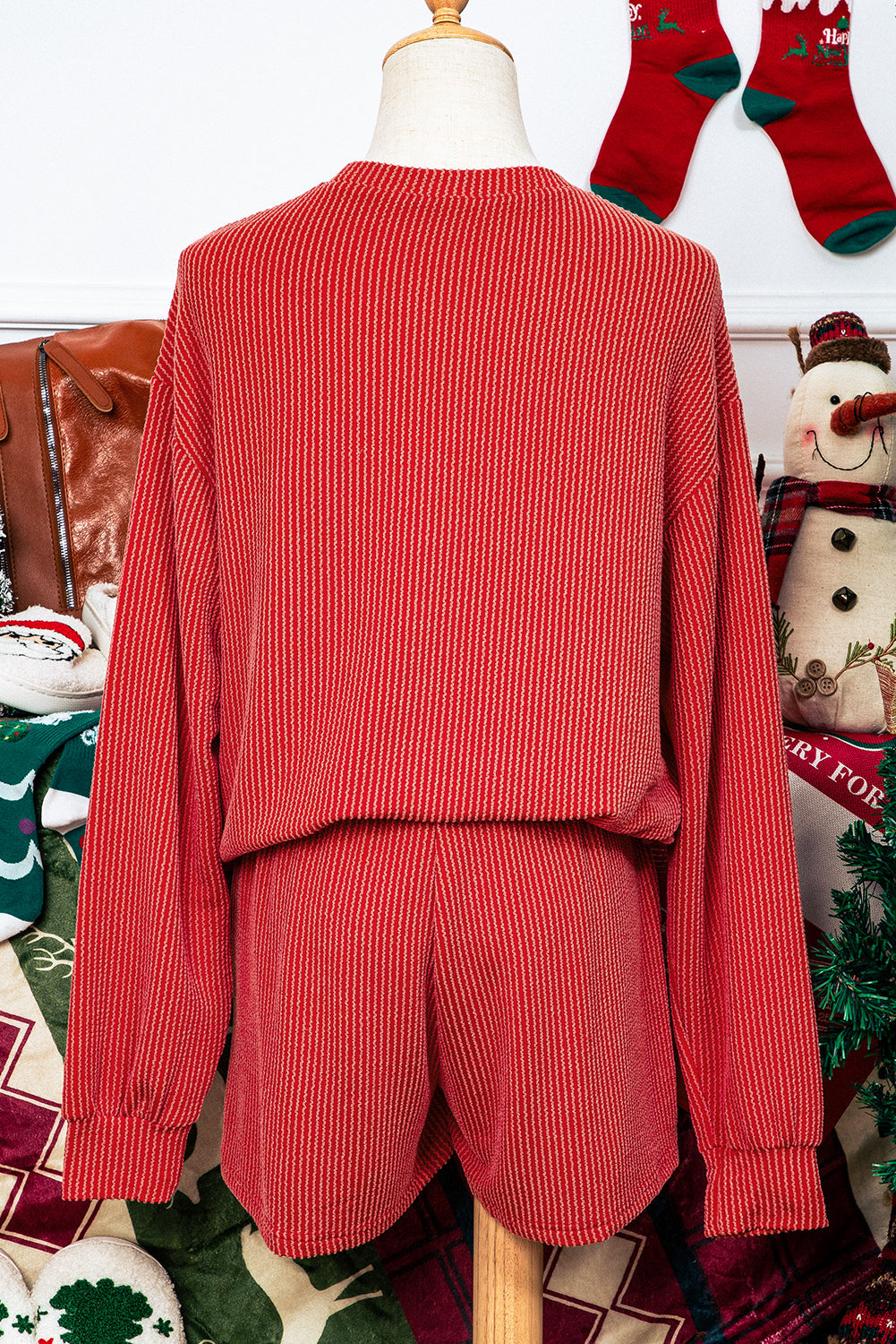 Plus Size Christmas MERRY Top and Shorts Set