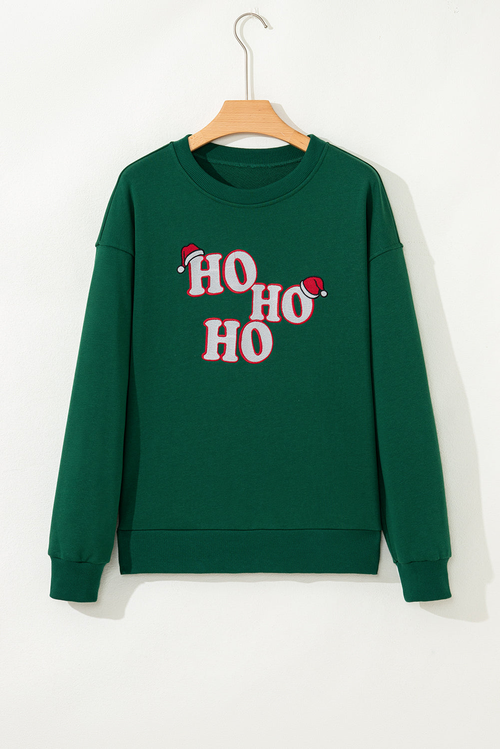Christmas HOHOHO Embroidered Crewneck Sweatshirt