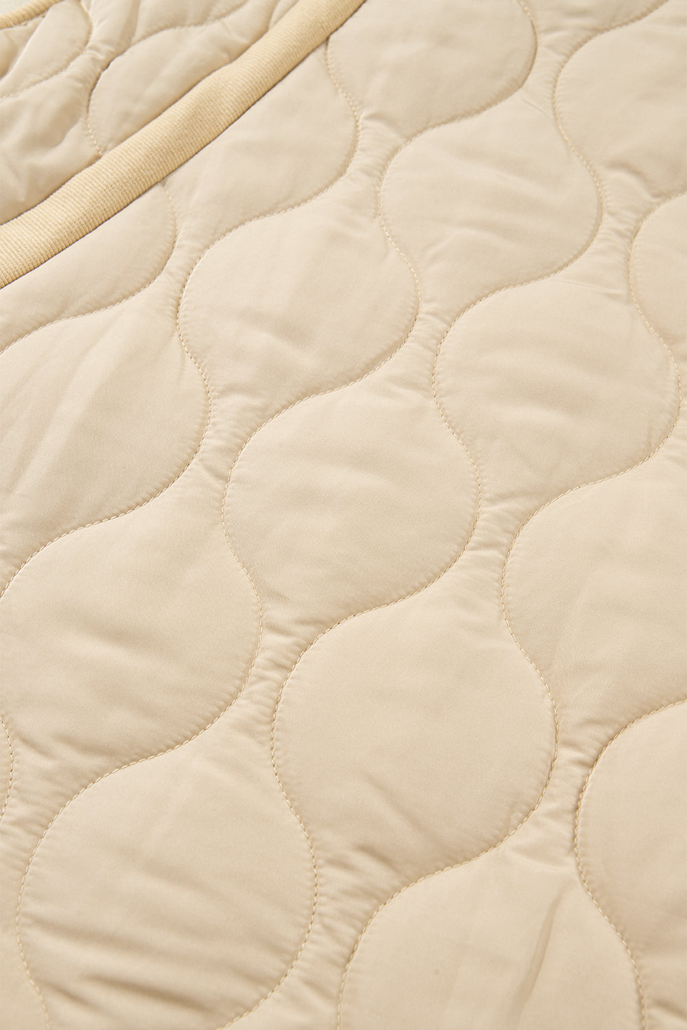 Solid Quilted Fleece Lined Zip Up Jacket Vest