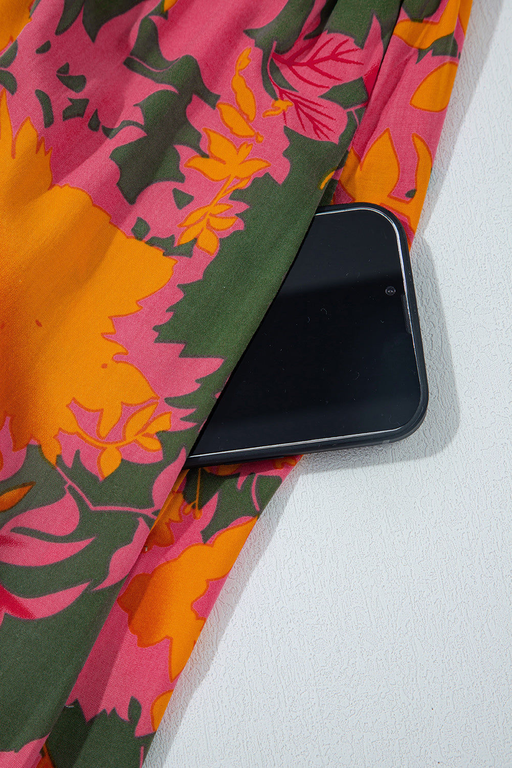 Floral Puff Sleeve Smocked Ruffle Maxi Dress