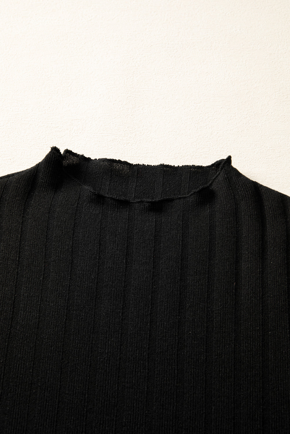 Ribbed Knit Patchwork Long Sleeve Dress