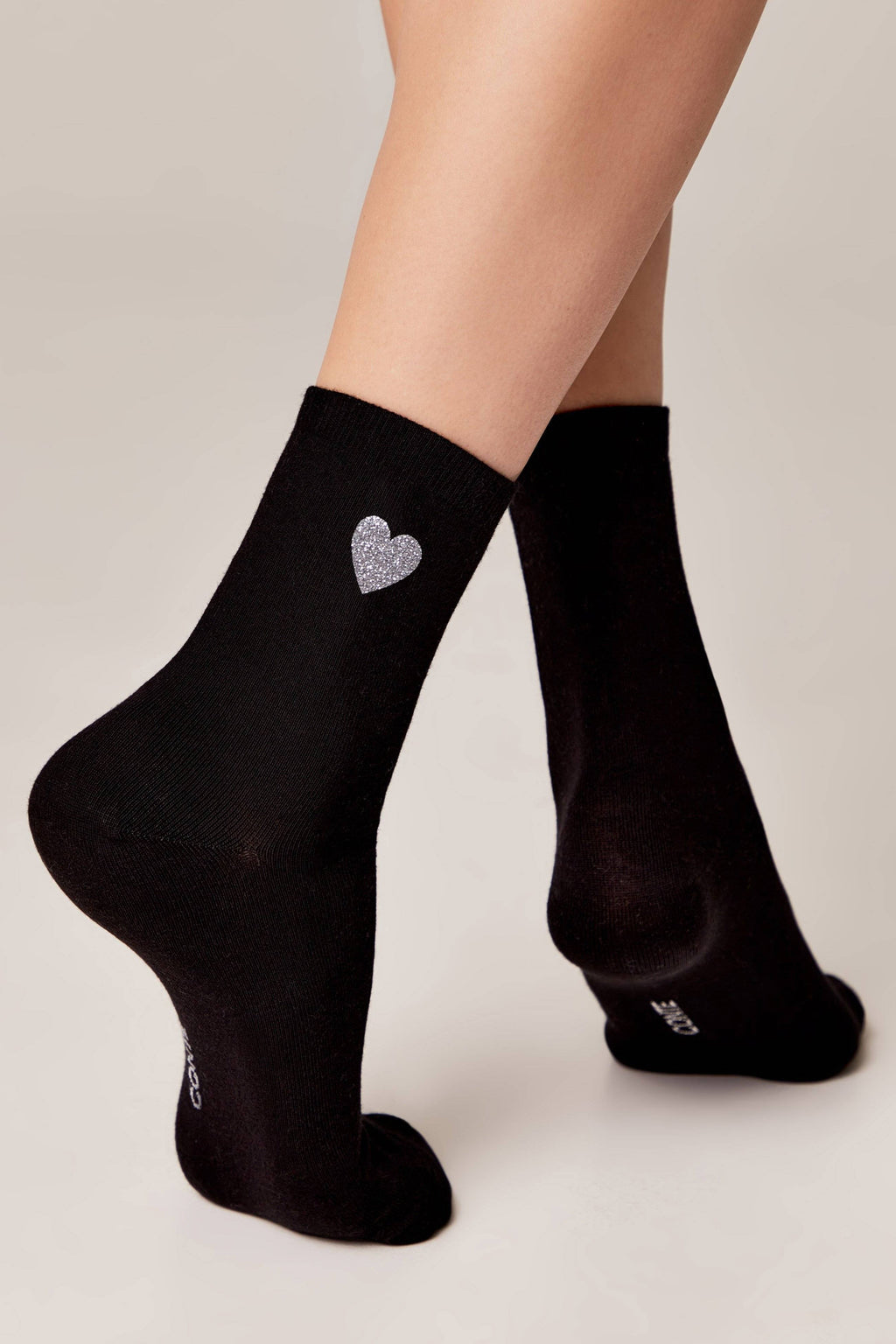 Cotton Socks Conte Classic 427 - Shimmering Heart Pattern