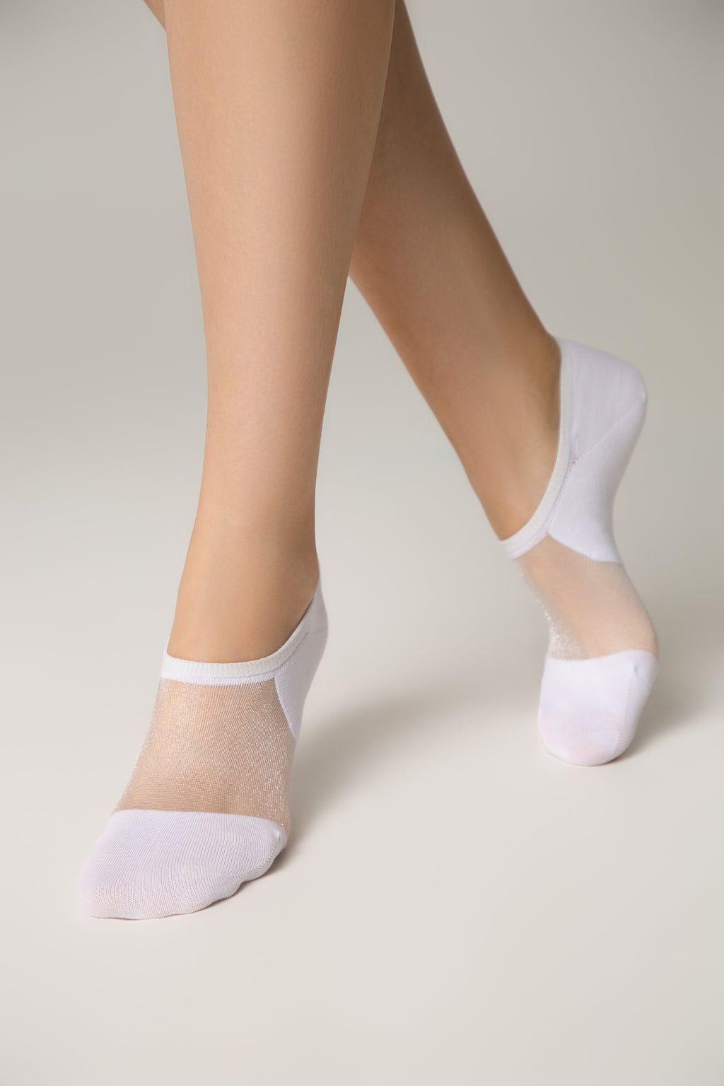 Cotton Ankle Socks Conte Active - Inserts Of Transparent Mesh