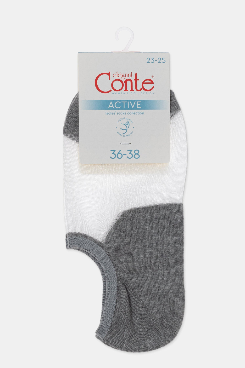Cotton Ankle Socks Conte Active - Inserts Of Transparent Mesh
