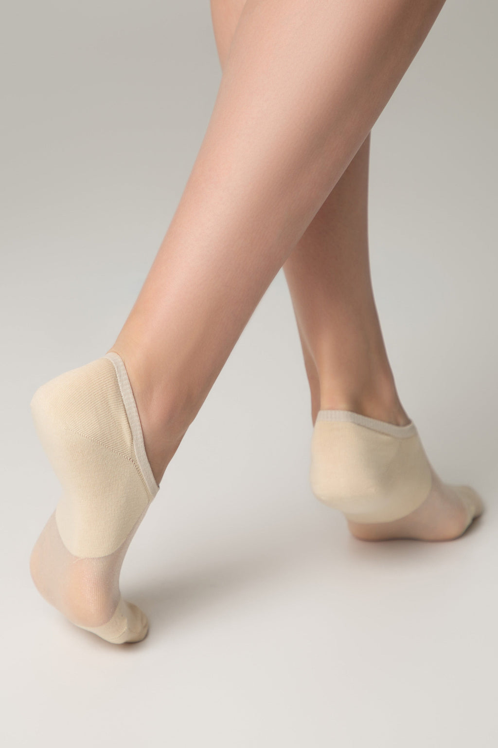 Cotton Ankle Socks Conte Active - Inserts Of Transparent Mesh