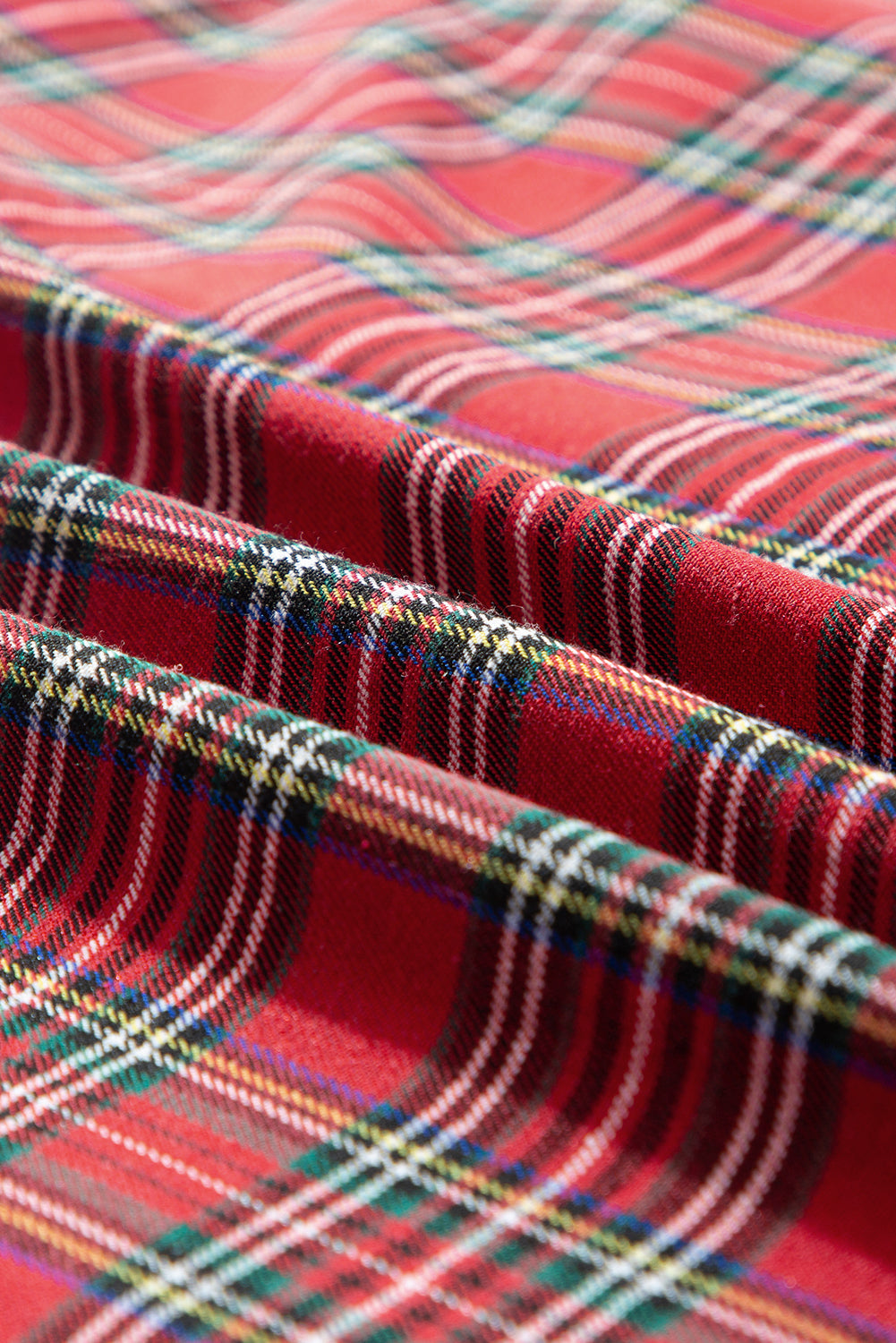 Plus Size Christmas Plaid Shirt and Pants Lounge Set