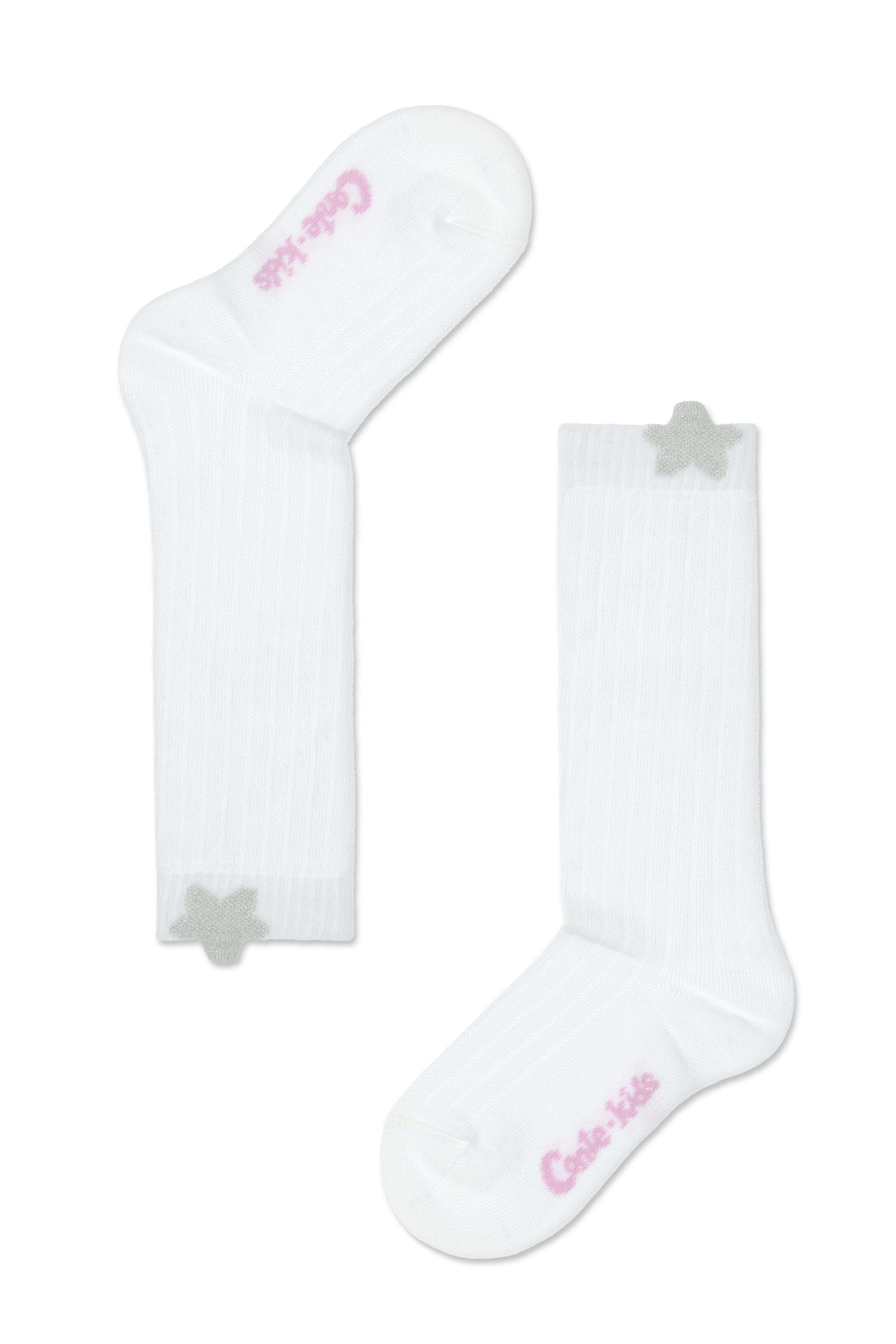Conte-Kids Cotton Knee-Highs Tip-Top 047 - Shimmering Picot