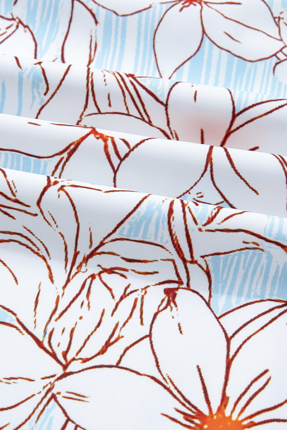 Floral Tie Neck Long Sleeve Mini Dress