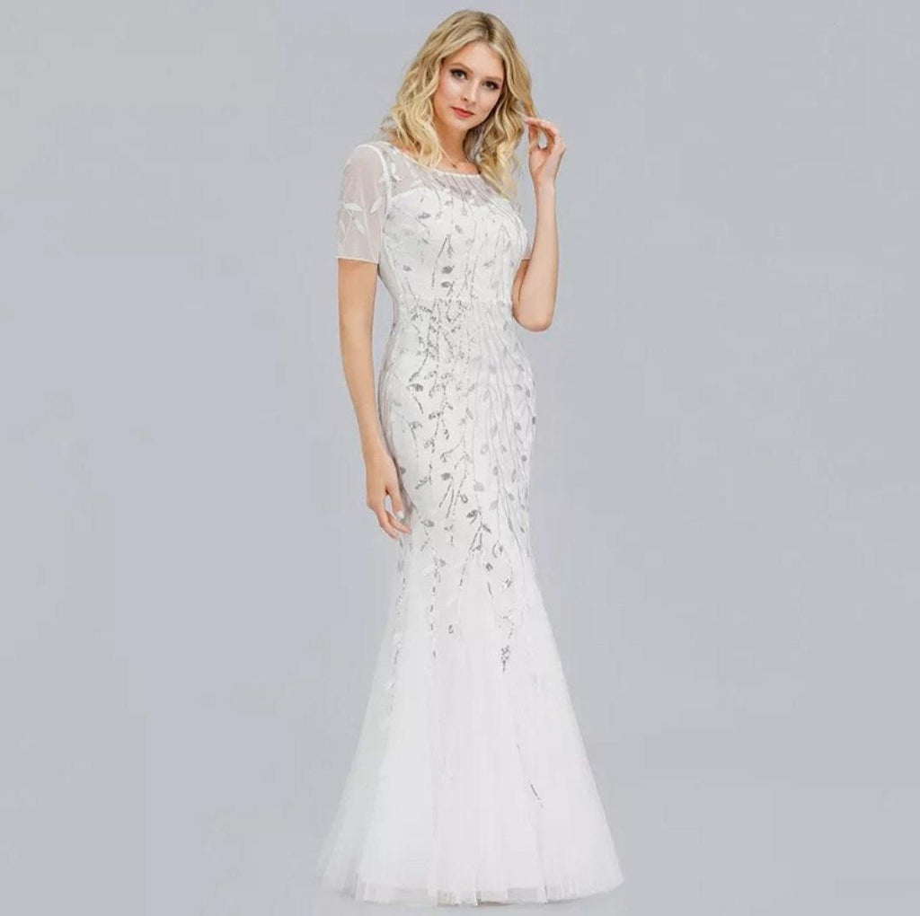 Elegant Ever-pretty tulle evening wedding party dress