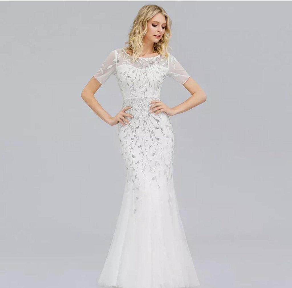 Elegant Ever-pretty tulle evening wedding party dress