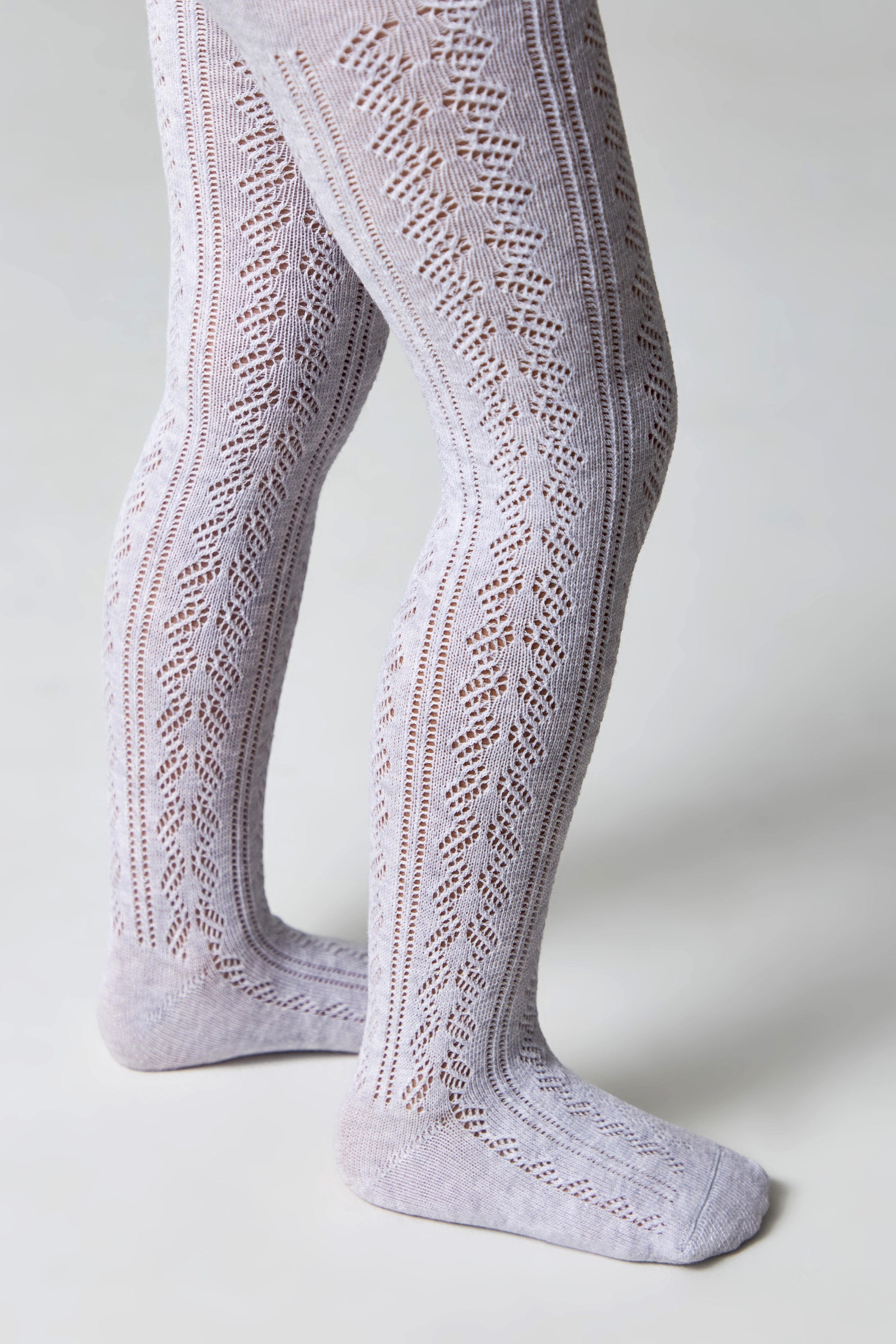 Conte-Kids Cotton Tights Miss 617 - Lace Pattern