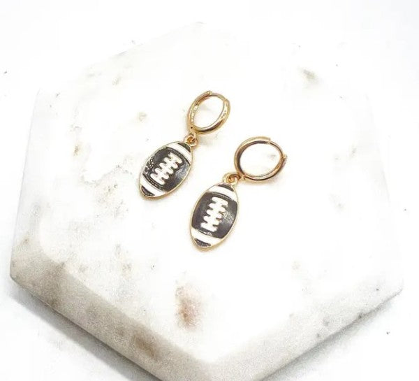 Football Huggie Hoop Earrings NFL Gameday