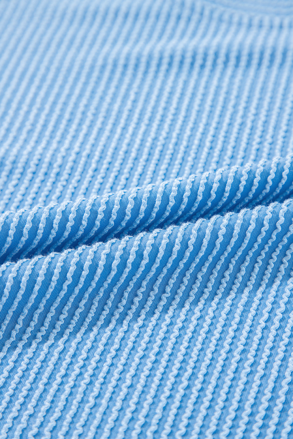 Solid Corded T-Shirt and Pants Set