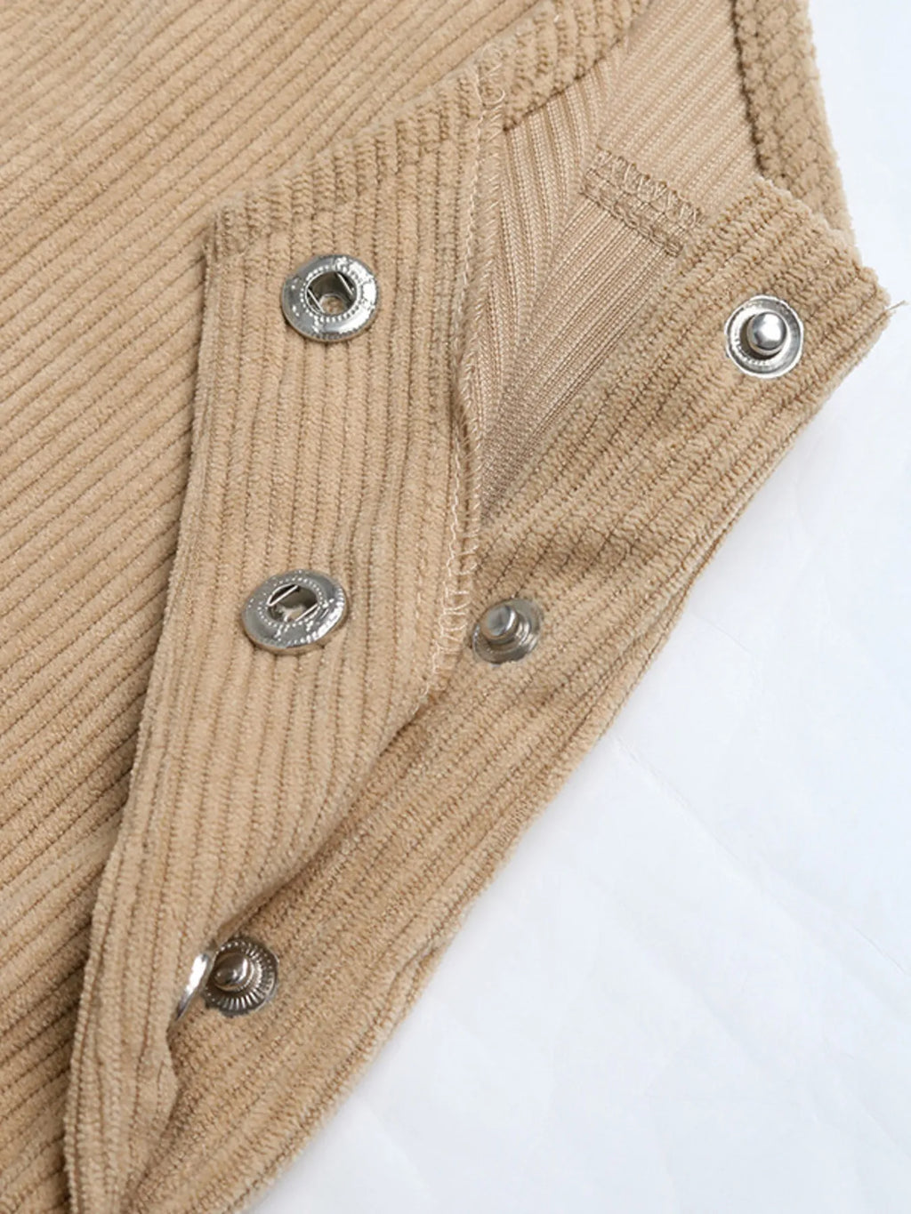 Corduroy Overall Dress with Pocket