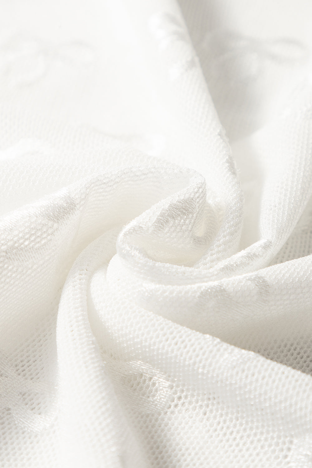 Bow Mesh Long Sleeve Top