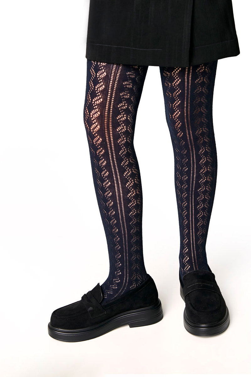 Conte-Kids Cotton Tights Miss 617 - Lace Pattern