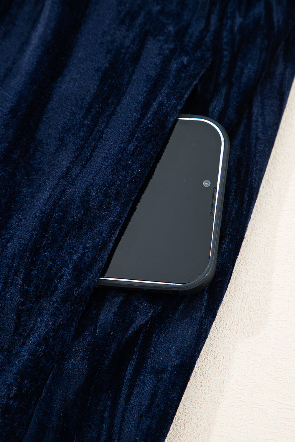 Plus Size Ruched Velvet Puff Sleeve Mini Dress