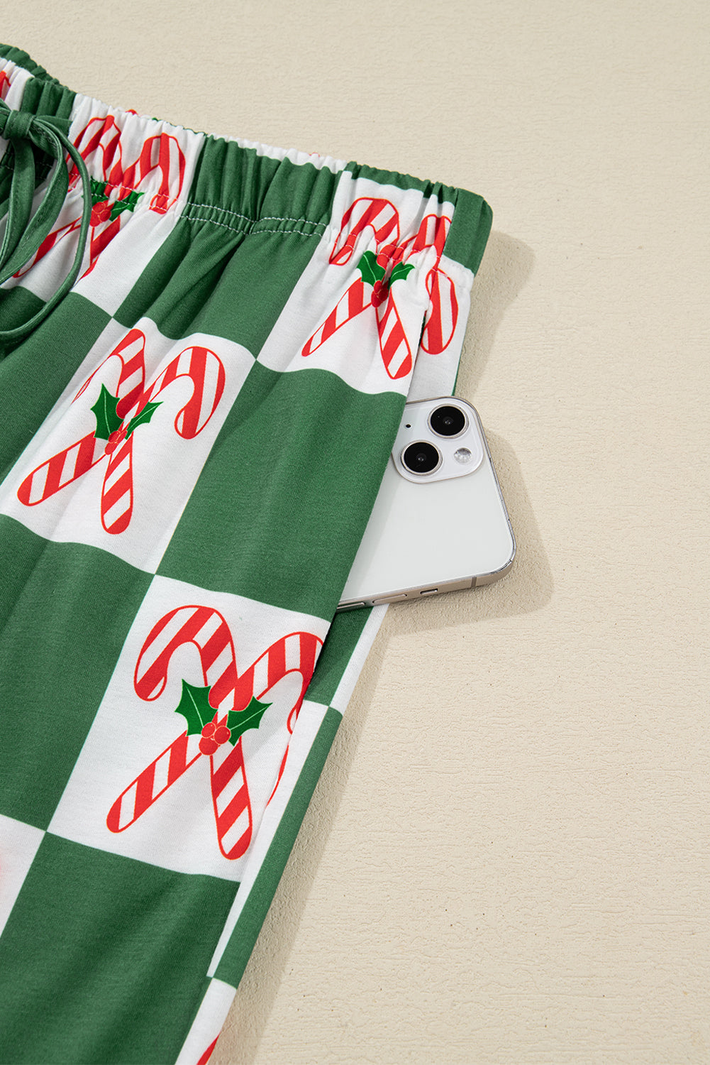 Christmas Holly Jolly Checker Pajama Set