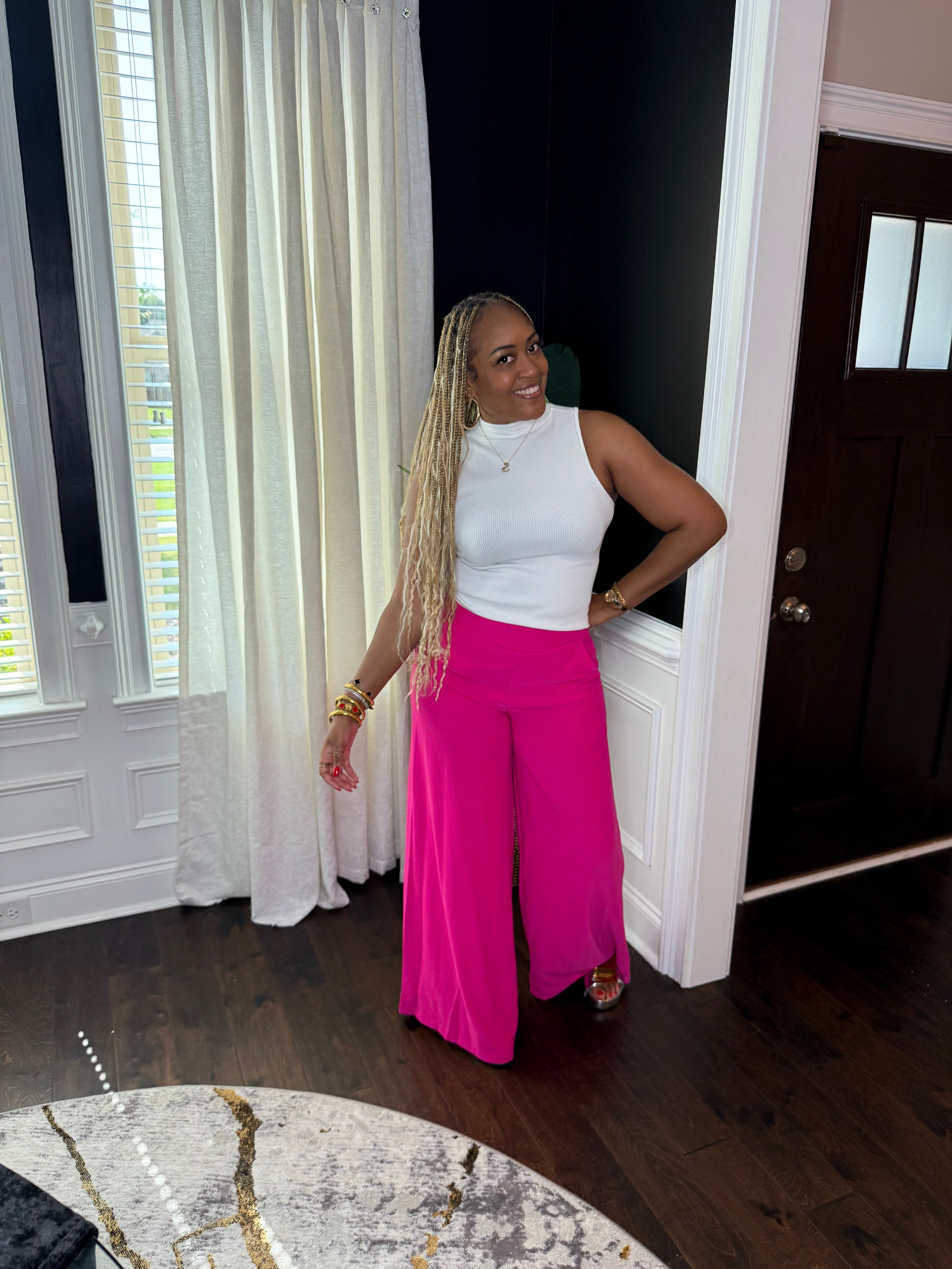 Hot Pink Wide Leg Pants