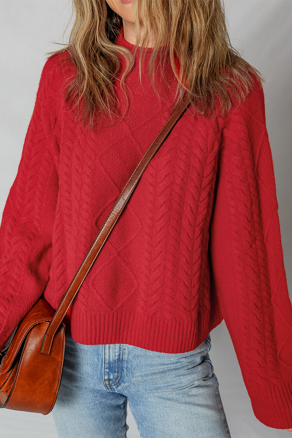 Cable Knit Long Sleeve Sweater