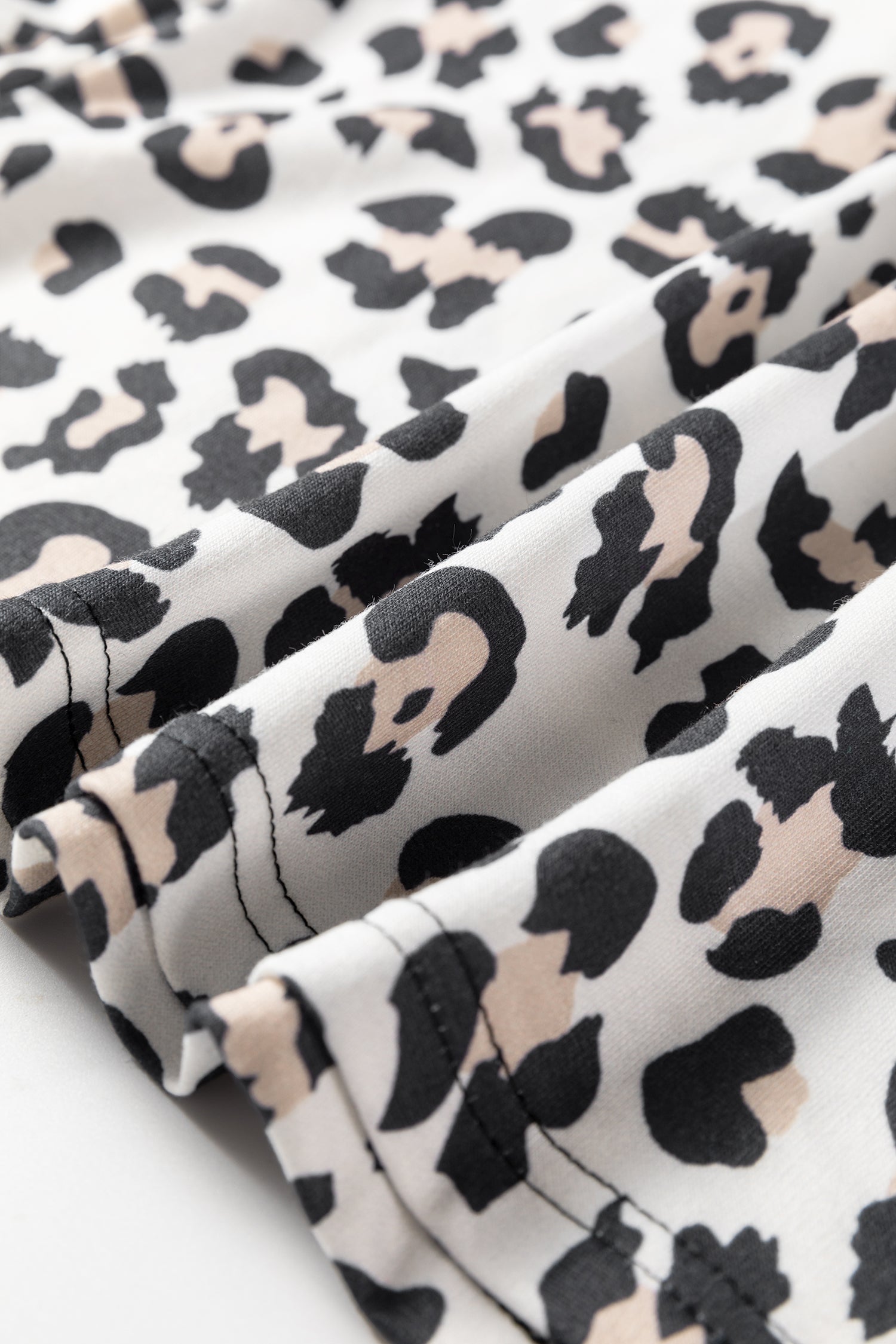 Leopard Patchwork Long Sleeve Top