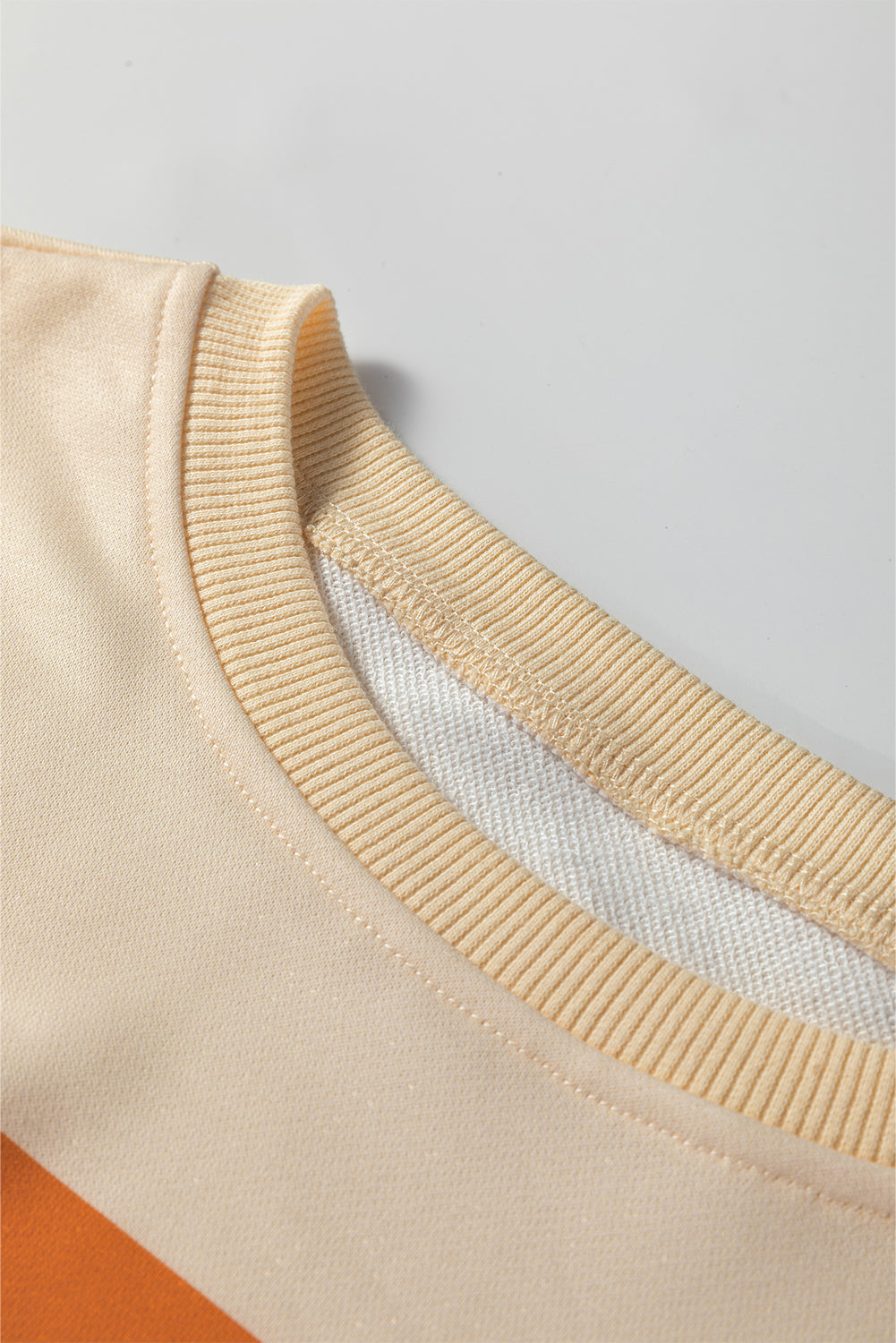 Stripe Puff Sleeve Pullover Sweatshirt