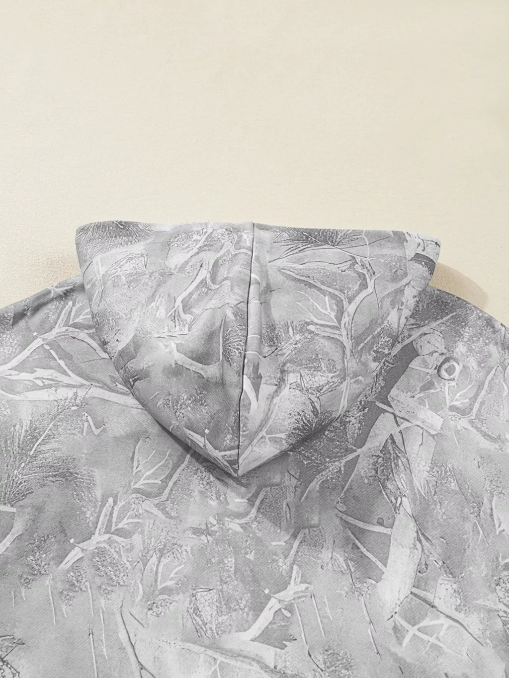 Camouflage Woodland Print Oversized Sporty Hoodie