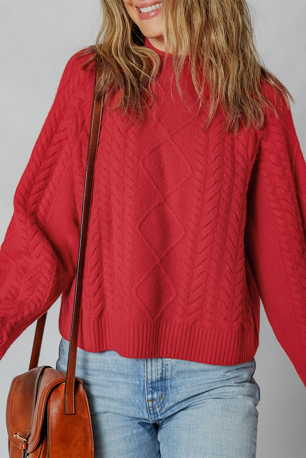 Cable Knit Long Sleeve Sweater