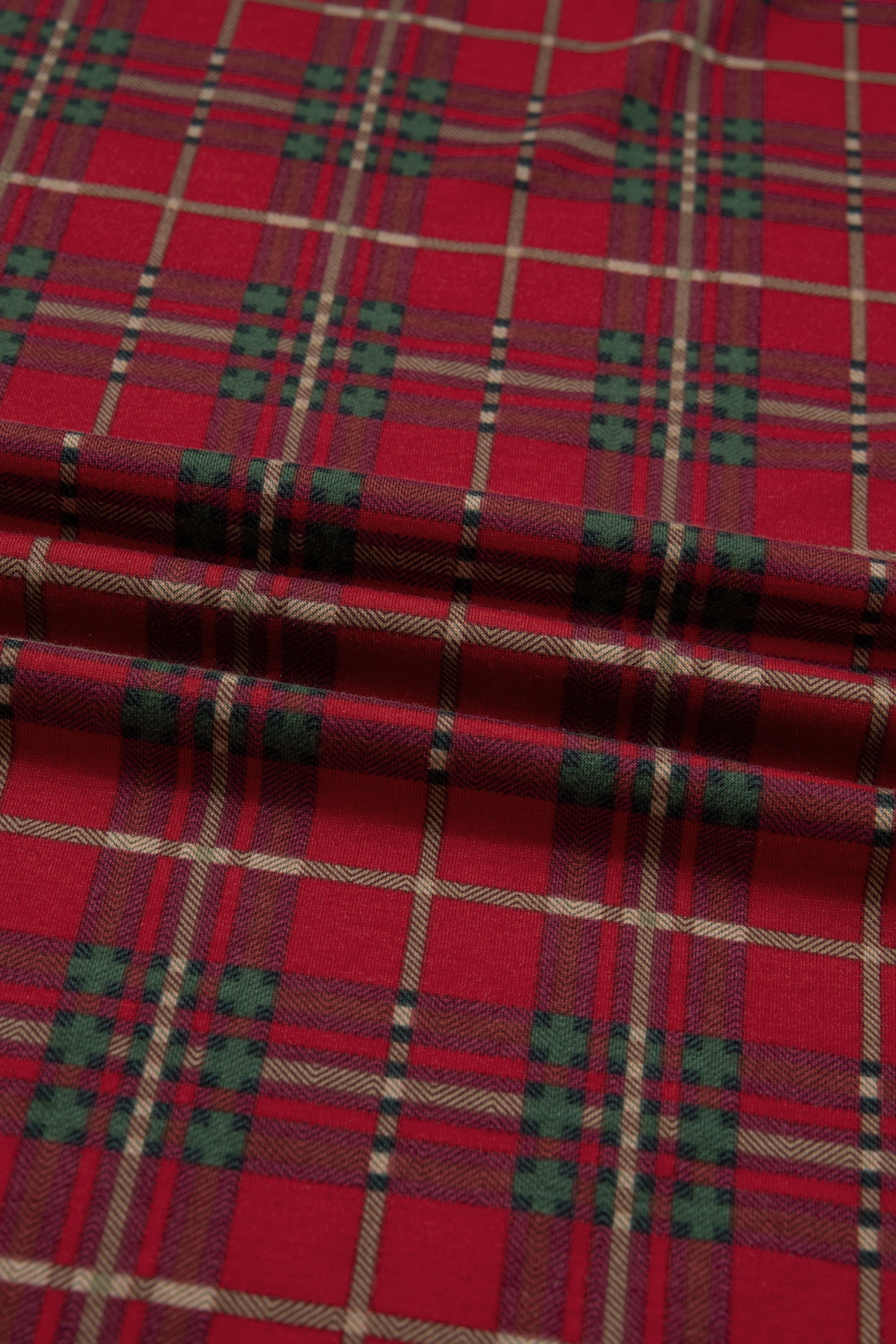 Plus Size Christmas Plaid Shirt and Pants Pajama Set