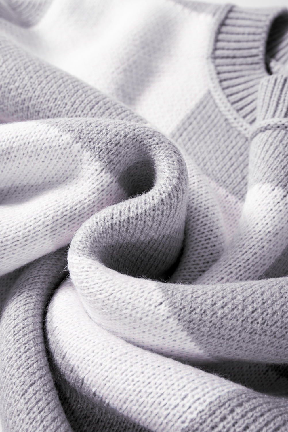 Checker Bishop Sleeve Sweater