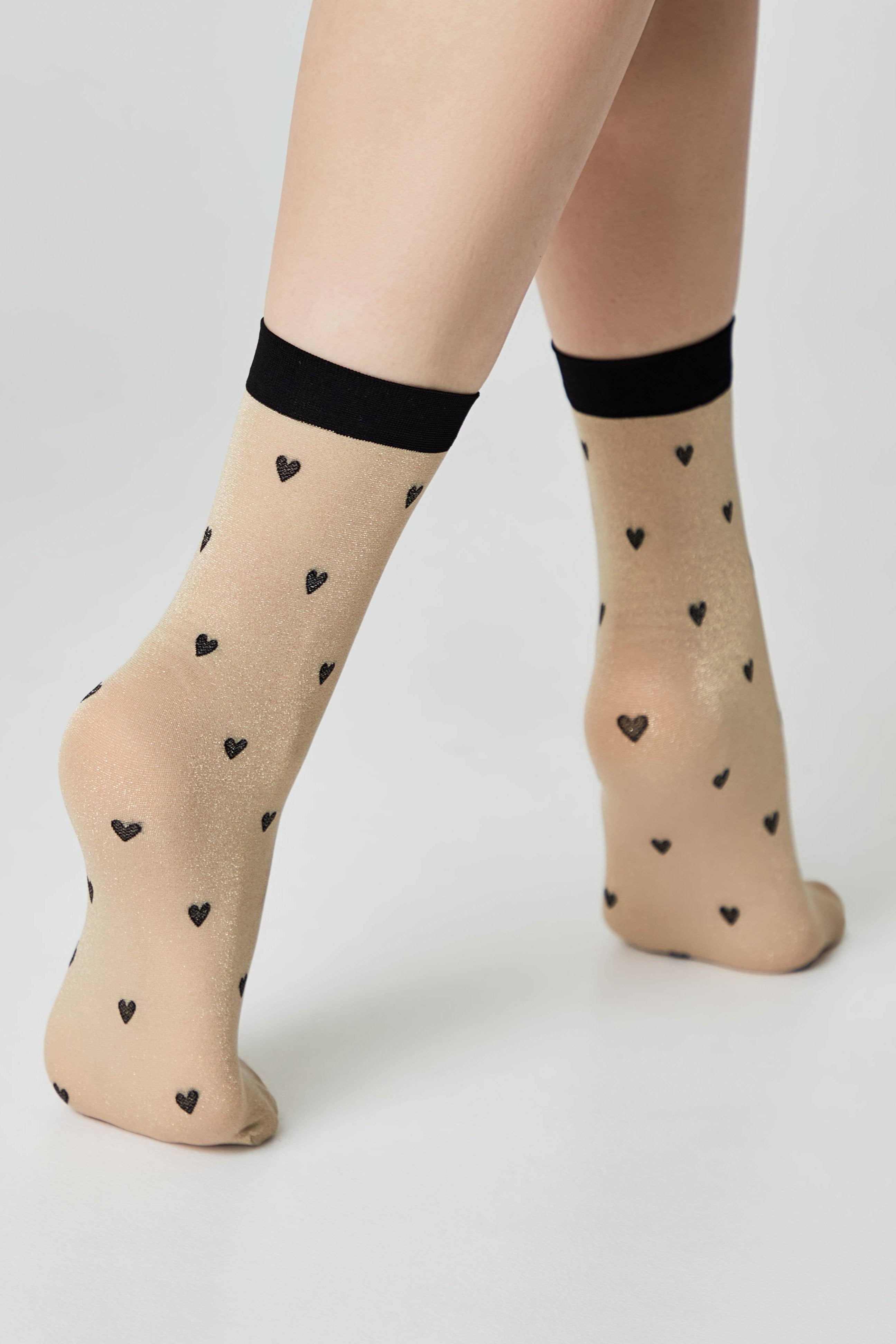 Shimmering Socks Conte Fantasy - "Hearts" Designs