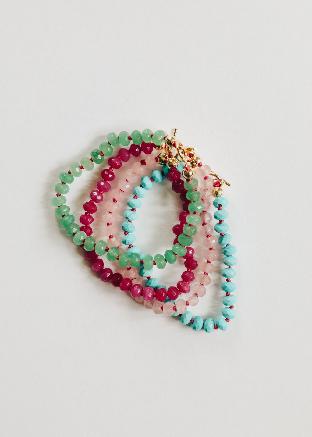 Pink Jade + 14k Gold Filled Toggle || Gemstone Necklace