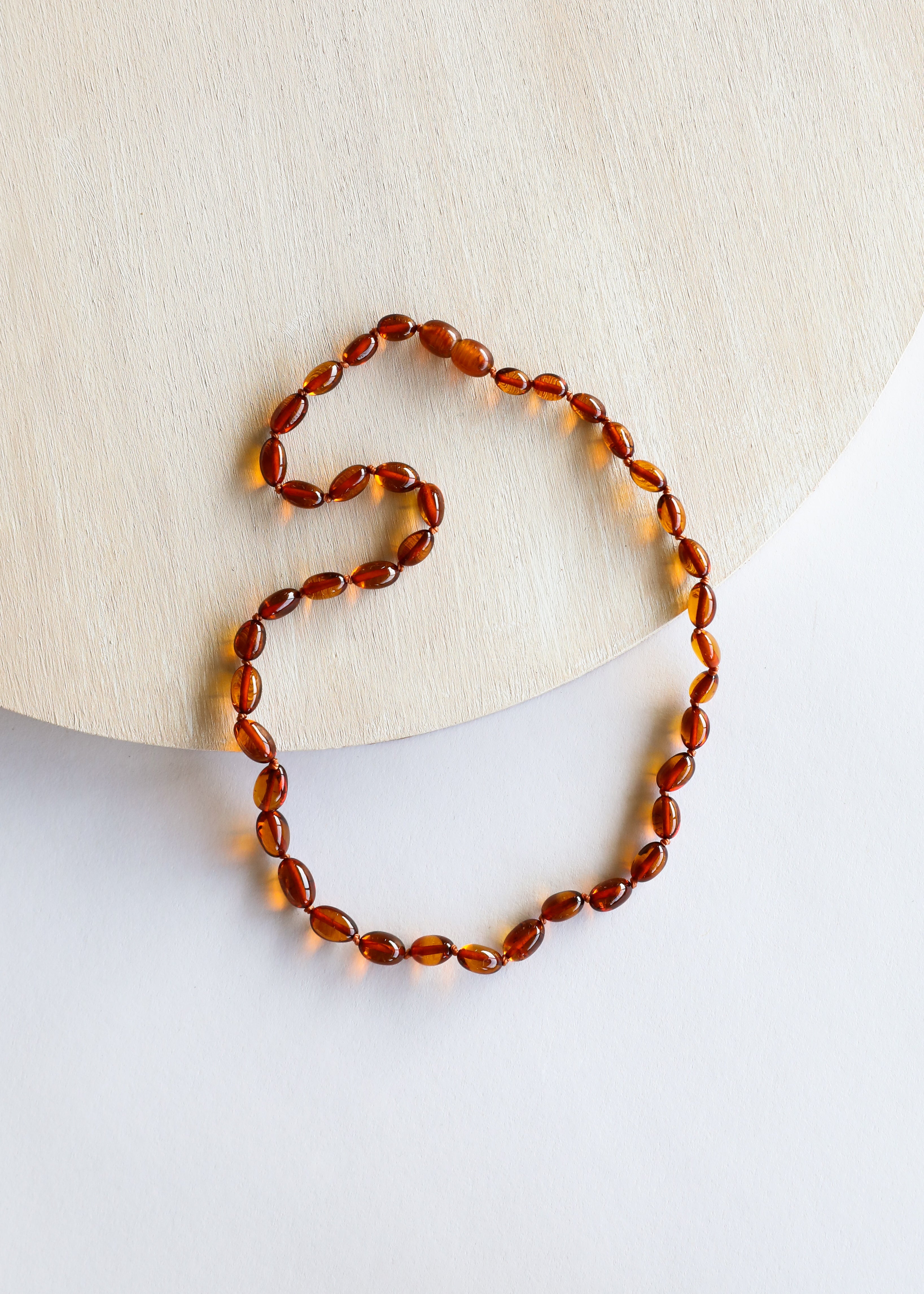 Polished Cognac Baltic Amber || Classic || Necklace