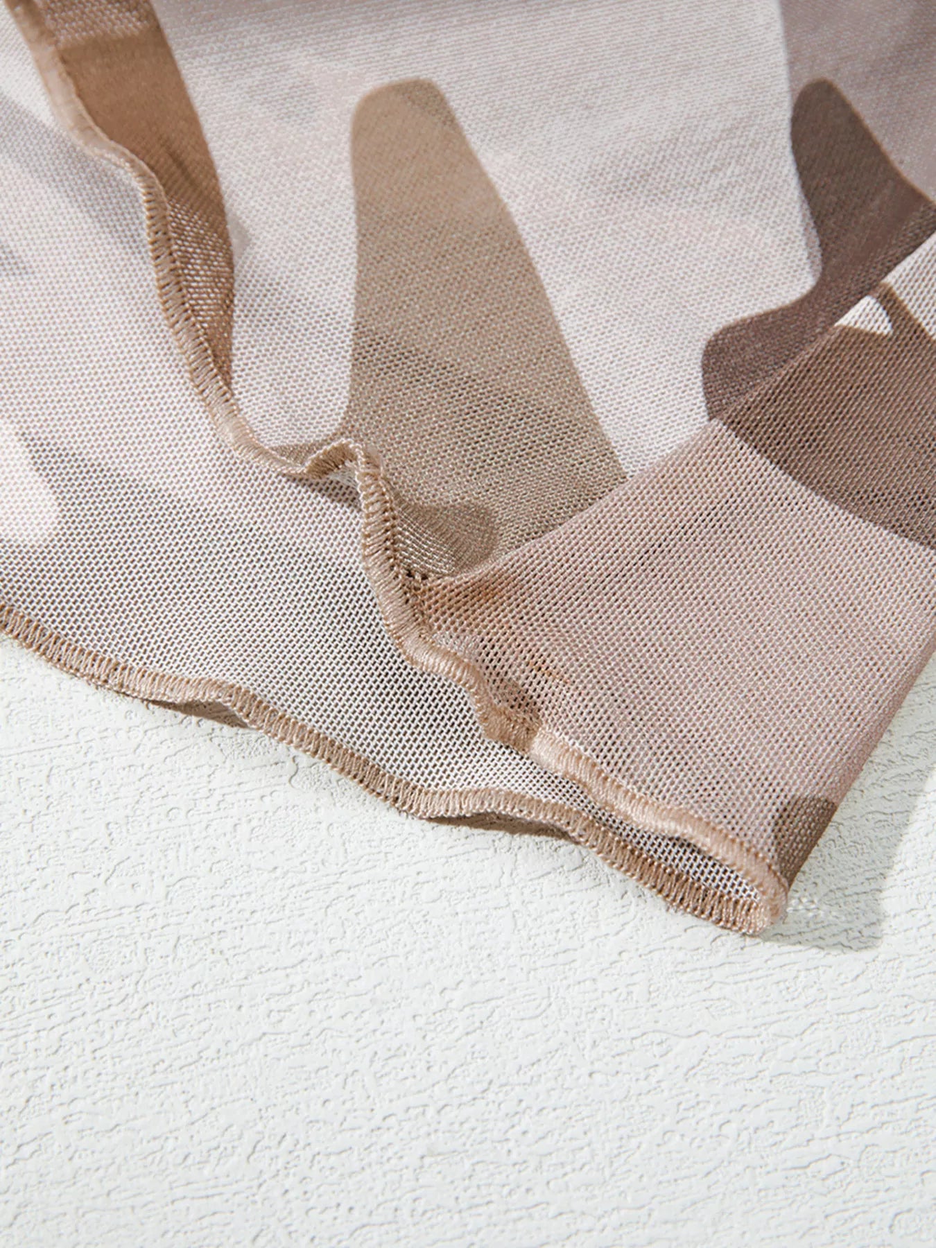 Camouflage Print Mesh Long Sleeve Top