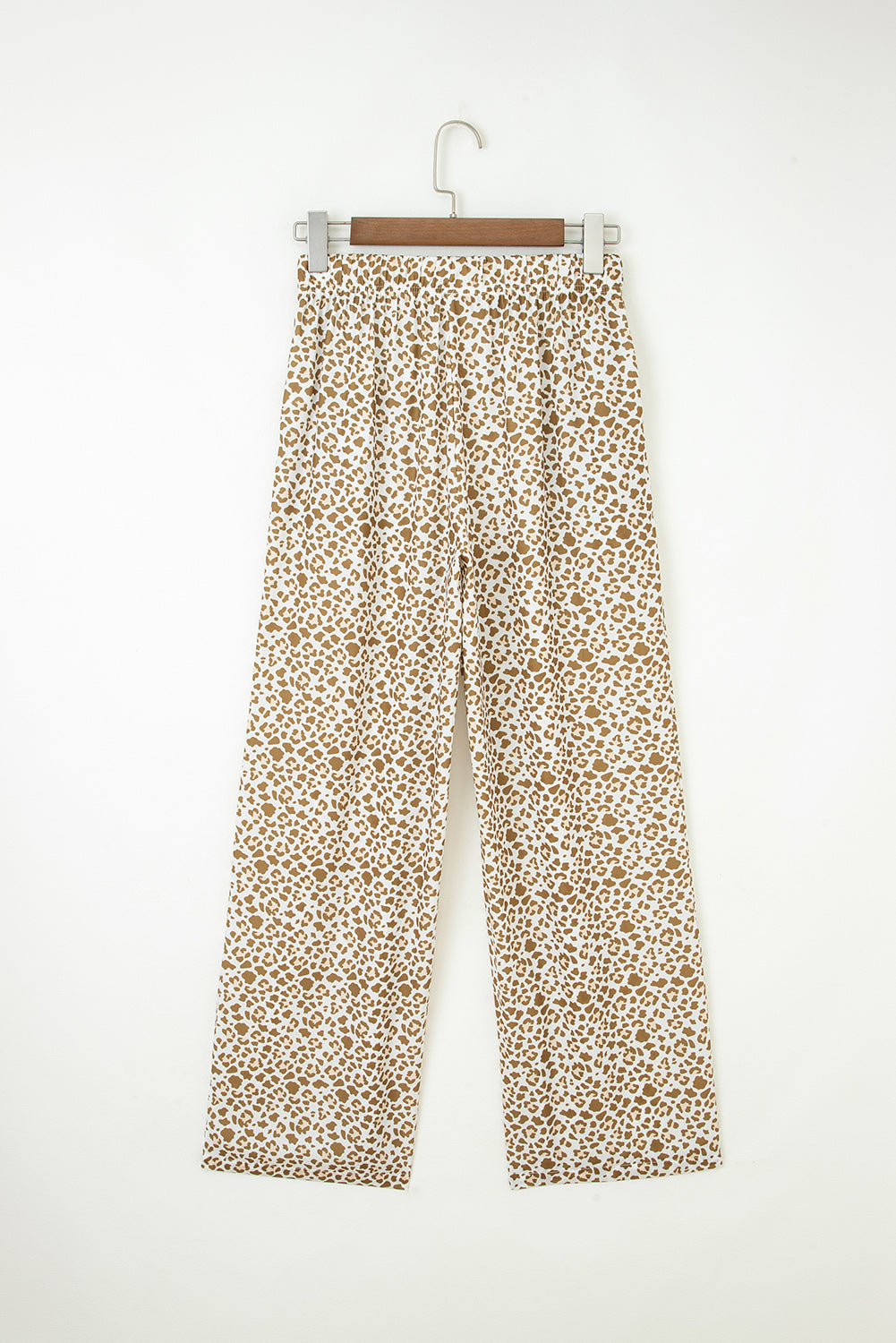 Leopard Drawstring Elastic Waist Pants