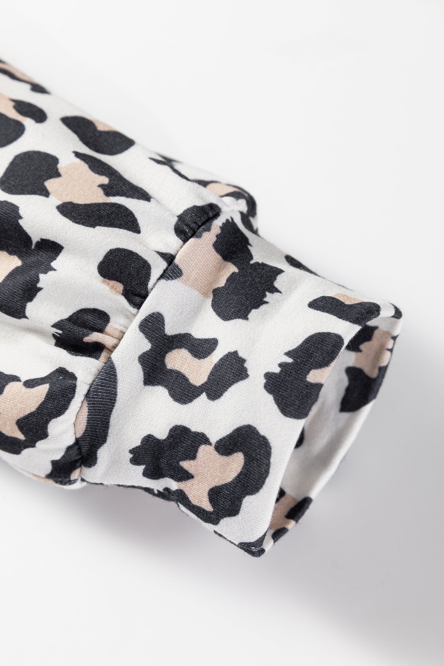 Leopard Patchwork Long Sleeve Top