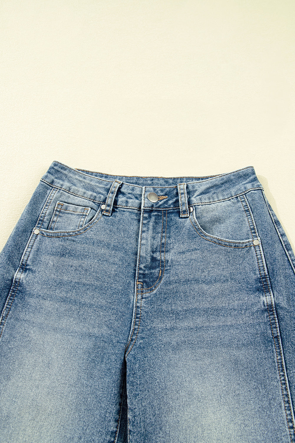 Denim Vintage Washed Seam Shift Jeans