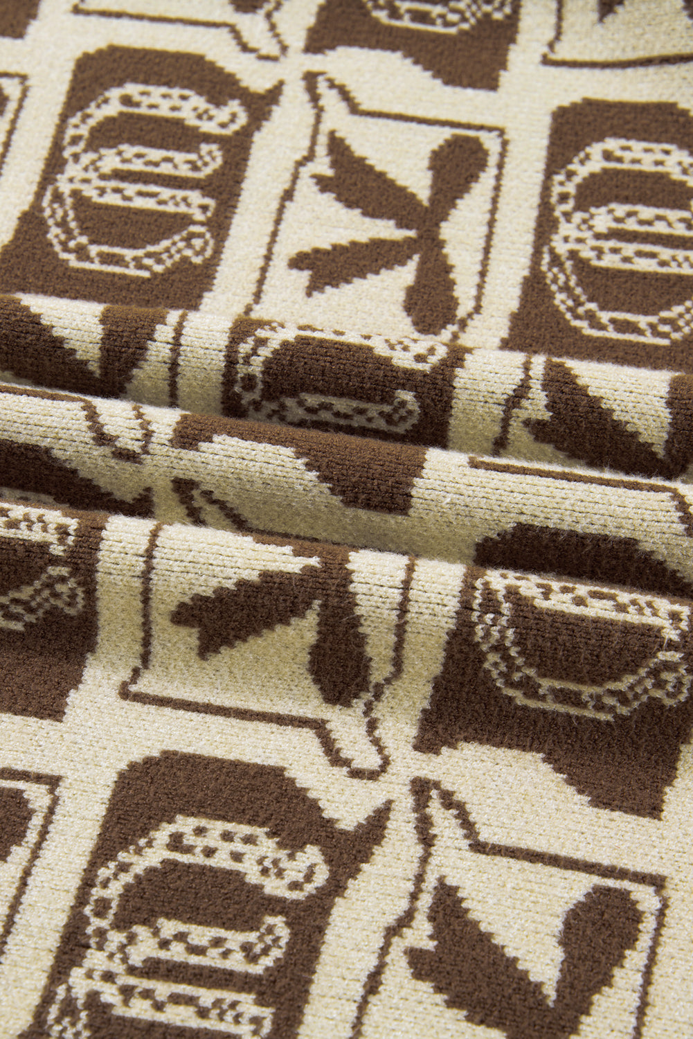 Plus Size Western Bows & Horseshoes Long Sleeve Sweater