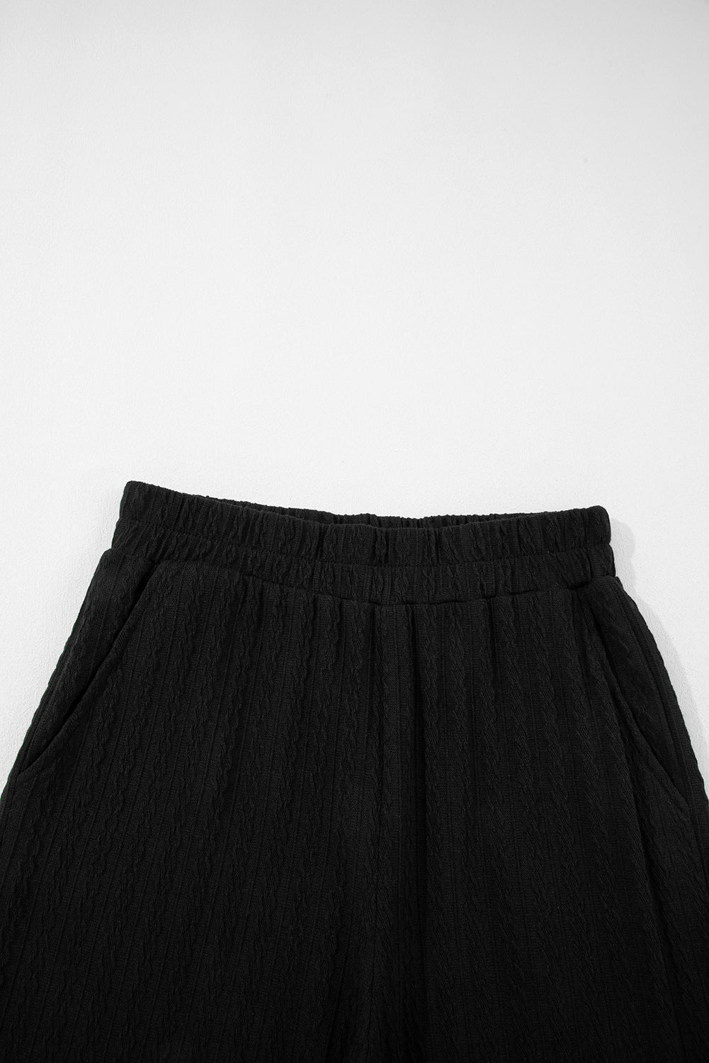 Textured Chest Pocket Top and Pants Set