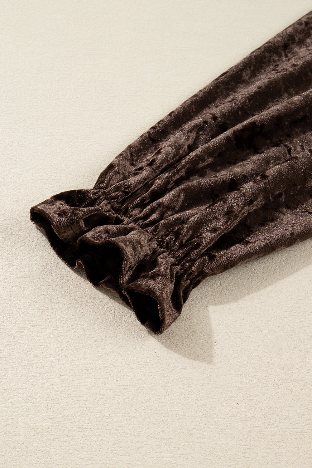 Plus Size Velvet Puff Sleeve Babydoll Mini Dress