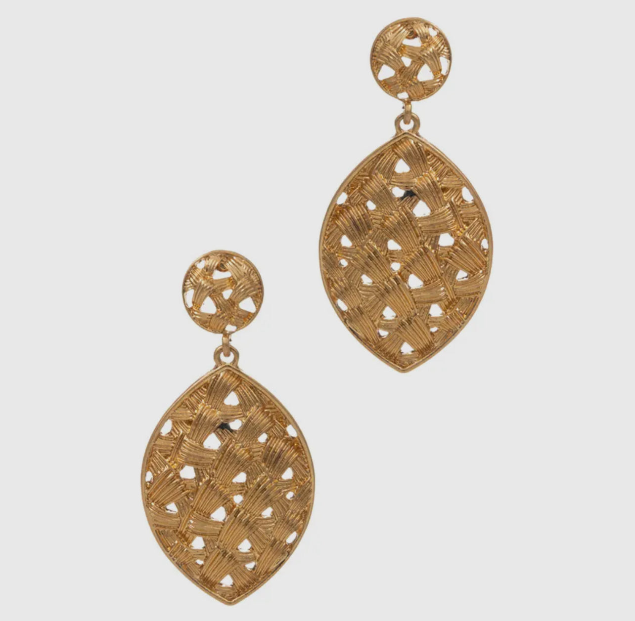 Woven Textured Drop Earrings