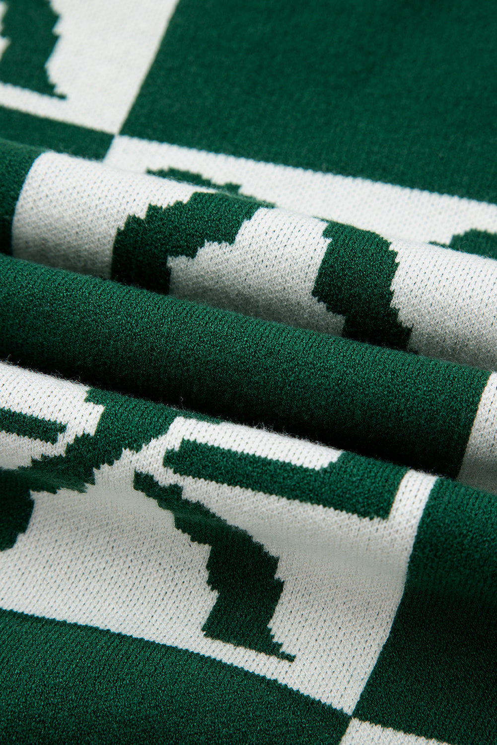 Checker Bow Crewneck Sweater