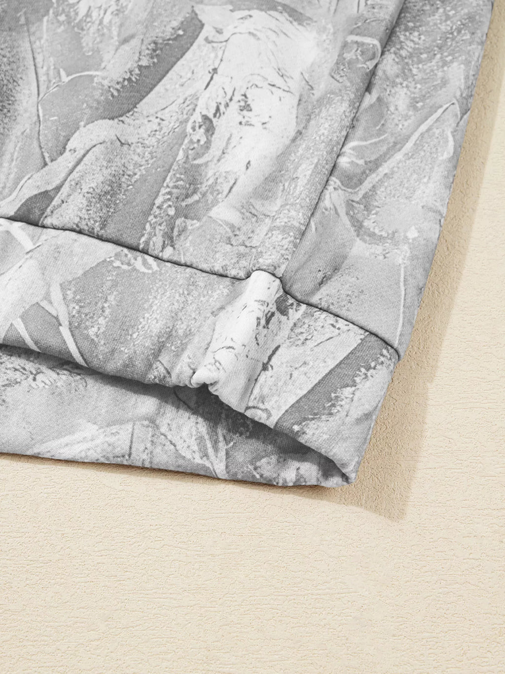 Camouflage Woodland Print Oversized Sporty Hoodie