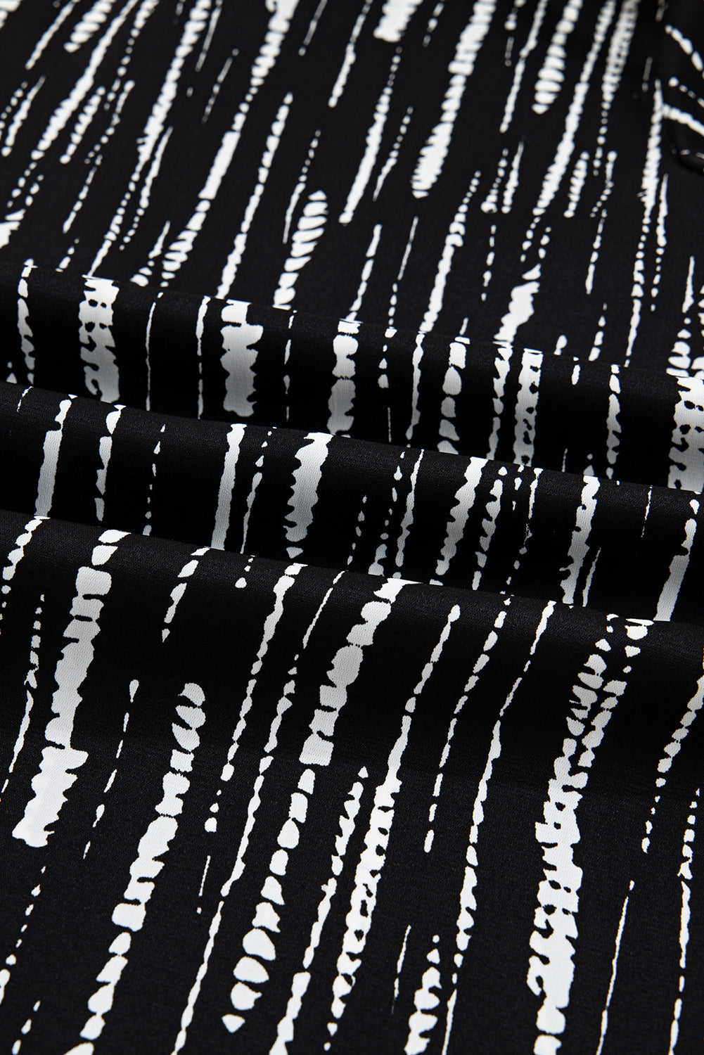 Abstract V-Neck Long Sleeve Blouse