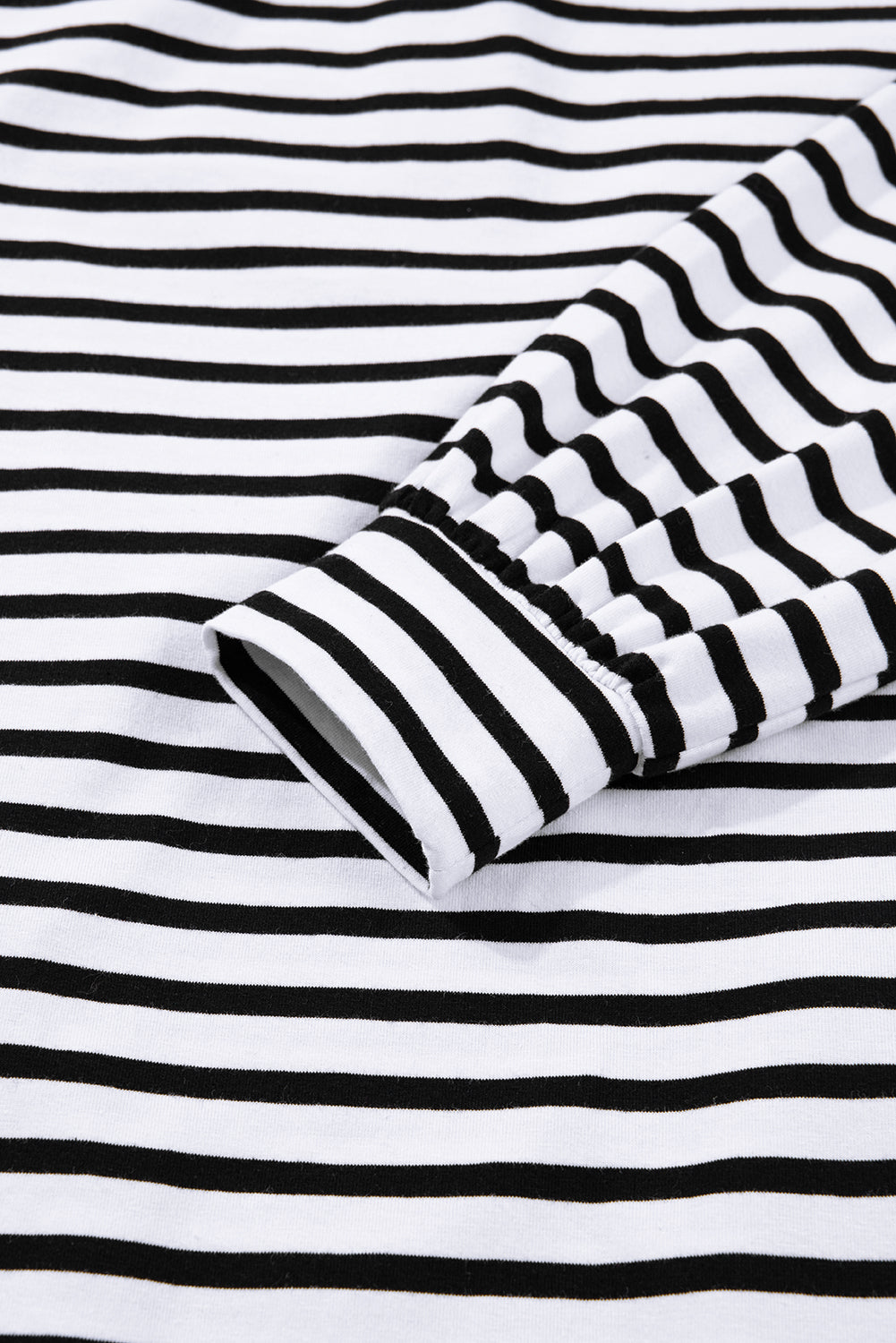 Stripe Collared Pocketed Long Sleeve T-Shirt Dress