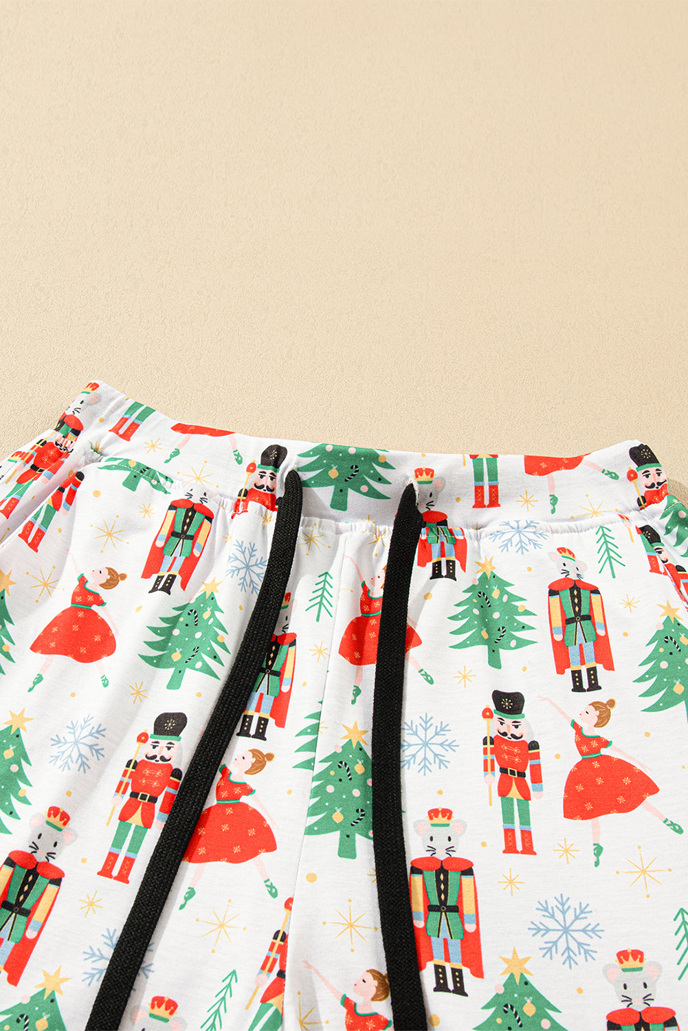 Christmas Trees & Nutcracker Buttoned Pajama Set