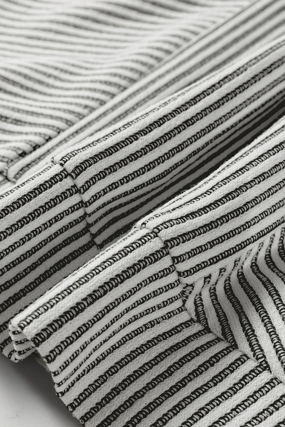 Ribbed Knit Crewneck Long Lantern Sleeve Top