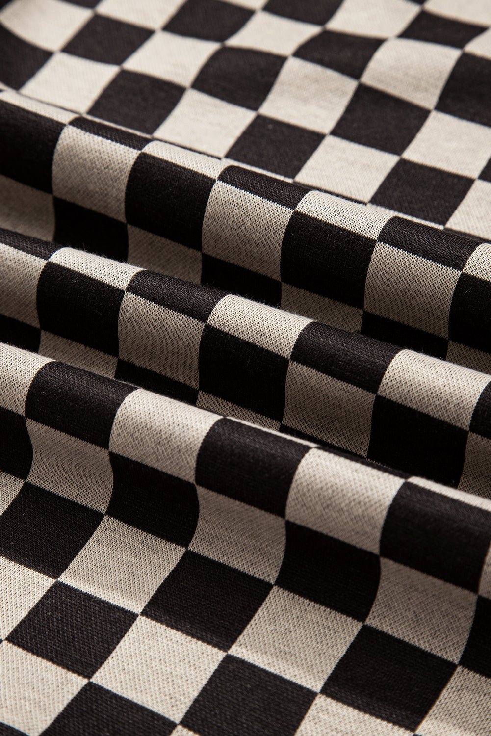 Checker Patchwork Long Sleeve Top