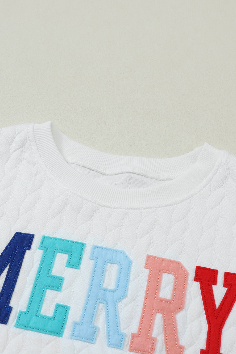 Christmas Merry And Bright Cable Knit Pullover Sweatshirt