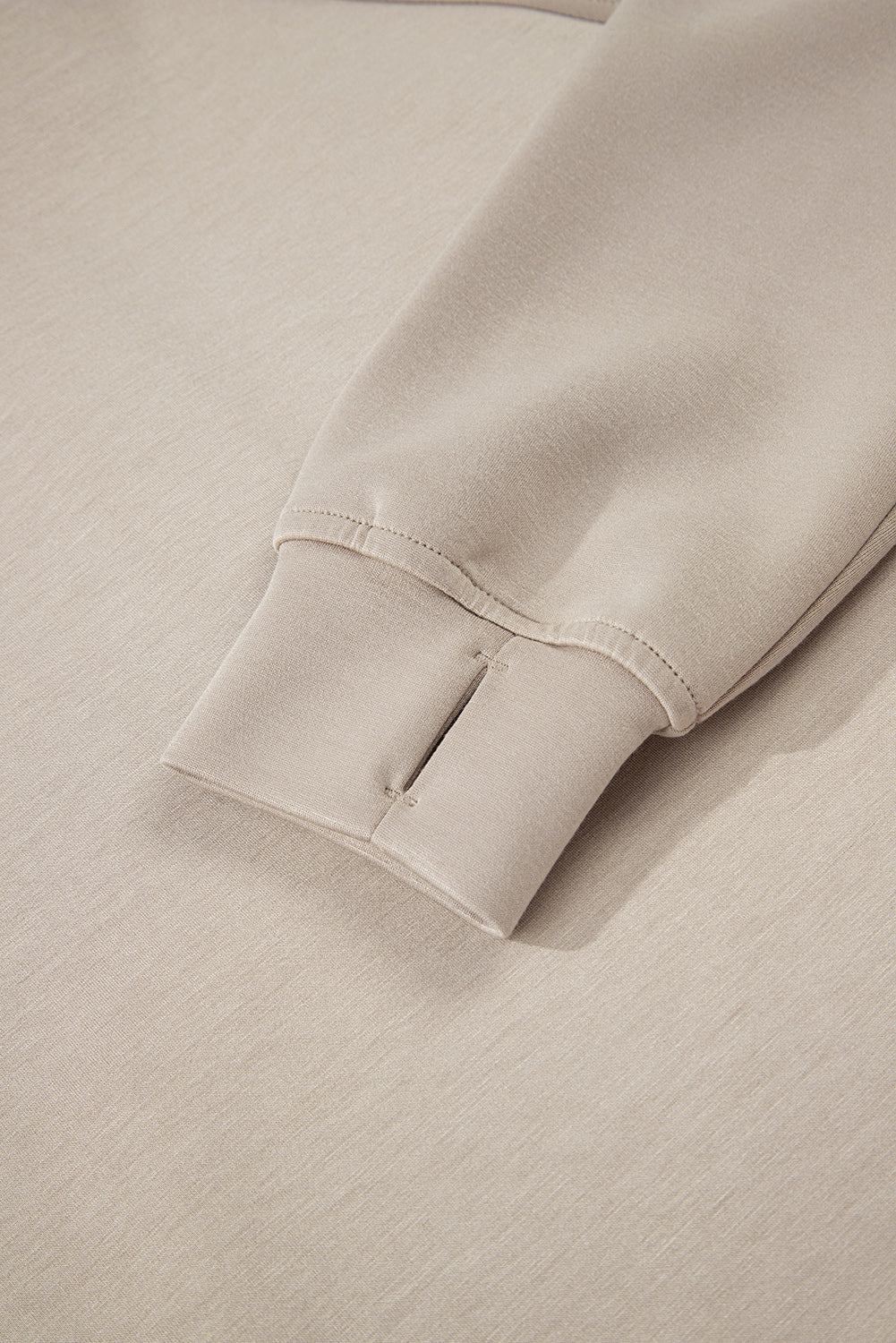 Solid Half- Zip Hoodie and Pants Set